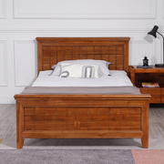柚木床双人床中古风复古风，现代简约单人床，全实木庆儿童床