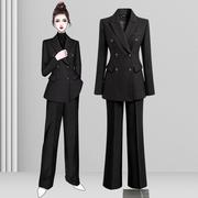 冬季加厚西装套装女高级感黑色外套职场，气质时尚通勤商务职业正装