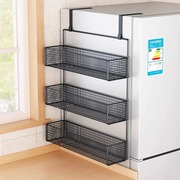 冰箱置物架侧收纳厨房用品多层置物架免打孔侧壁挂架悬挂式放置架