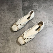 豆豆鞋女夏款法式优雅平底鞋设计感小众气质单鞋温柔瓢鞋时尚