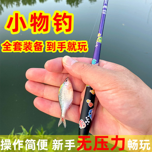小鱼玩家小物钓鱼竿套装小物竿虾竿，鳑鲏竿溪流竿儿童鱼竿亲子新手