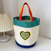 凯旋者帆布袋子手提袋饭盒袋手拎水桶休闲女包，小包定制印刷logo