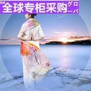日本丝巾女20秋冬中国风，真丝围巾大披肩杭州丝绸长巾出国
