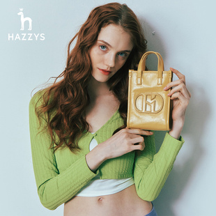 Hazzys哈吉斯黄色手机包女士斜挎夏季迷你时尚休闲潮流单肩手提包