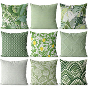 植物绿色系沙发抱枕套轻奢复古沙发客厅靠垫飘窗床头靠背