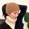 针织毛线发带帽头饰秋冬保暖头巾针织发饰包头套(包头套)遮白发头箍发箍女