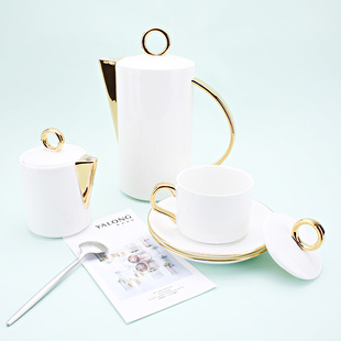 雅龙咖啡杯高档精致陶瓷大容量马克杯，设计师款下午茶杯子套装