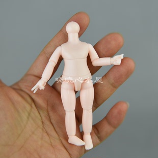 小号娃娃素体ob11身体12分bjd娃娃DIY玩具多关节白肌 身高9.5厘米