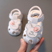 女童凉鞋2023夏季婴儿宝宝鞋子软底防滑学步鞋儿童露趾凉鞋
