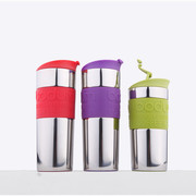 丹麦设计bodum创意不锈钢保温杯，双层隔热杯女男办公咖啡随身杯子
