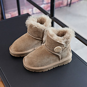 儿童雪地靴2023冬季男童加厚棉靴子女童大棉鞋加绒保暖防水潮