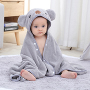 婴儿浴巾带帽斗篷非纯棉吸水速干宝宝洗澡新生儿童不掉毛可穿浴袍
