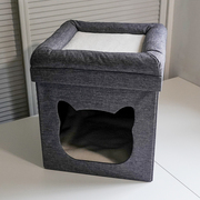 定制人猫共用沙发凳子窝组合猫屋狗窝封闭宠物家具床头柜猫窝冬季