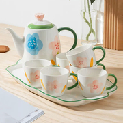 高颜值陶瓷水杯水具茶具茶壶套装家用客厅喝水杯子泡茶具礼盒待客