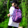户外双肩包可折叠大容量旅行背包，防水紫色女登山包登山包超轻旅游