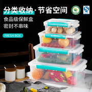 珠江塑料盒双扣标示盒透明长方形密封冰箱冷藏食品级PP带盖保鲜盒