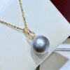 diy手工配件s925纯银，精美气质珍珠吊坠空托时尚，项链坠银托半成品
