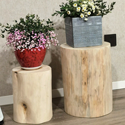 木凳实木花架木墩子置物架凳子原木，花瓶底座树桩，北欧简约边几装饰