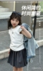 韩童装(韩童装)2024夏款女孩设计感短袖坎肩背心，中大童短款t恤时髦