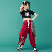 女童爵士舞服装嘻哈jazz舞蹈服装，练功服hiphop儿童街舞潮服套装