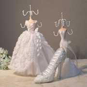 欧式首饰架公主创意摆件耳环，架挂项链的架子首饰展示架结婚礼物