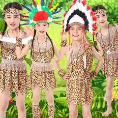 非洲鼓儿童演出服原始人野人服装