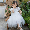 女童夏装公主裙2023夏季韩版童装，女宝儿童淑女短袖连衣裙子