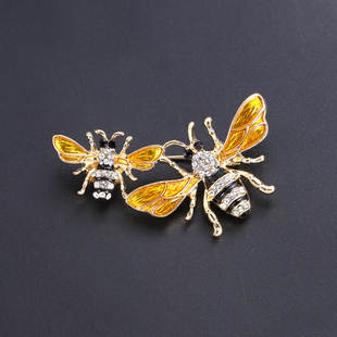 欧美复古时尚个性昆虫小蜜蜂胸针大衣外套西装百搭配饰别针装饰品