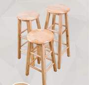 实木吧台椅木质高脚凳木头酒，吧椅牢固椅柜台，椅子家用巴台椅高蹬椅