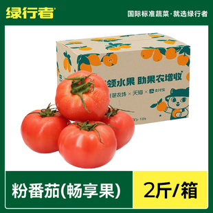 绿行者桃太郎粉番茄新鲜自然熟沙瓤多汁西红柿蔬菜生吃2斤装
