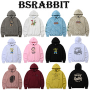 24BSRABBIT韩国长款滑雪卫衣打底衫连帽男女款单板双板卡其色套头