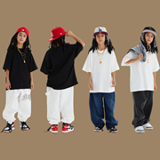 少儿街舞演出服套装宽松嘻哈，hiphop儿童爵士舞蹈表演男童潮服夏季