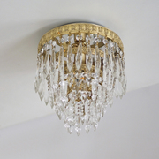 伽罗生活四层冰柱黄铜复古水晶，卧室餐厅客厅吊灯吸顶灯现代大气
