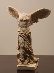 卢浮宫胜利女神欧式软装摆件，树脂工艺品天使雕塑装饰摆台