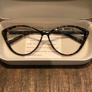 复古风纯欲素颜神器猫眼豹纹眼镜框女款TR90超轻可配近视镜片显瘦