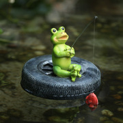 仿真动物漂浮树脂摆件，户外花园庭院池塘鱼缸造景，青蛙鸭子浮水装饰