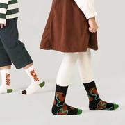 儿童袜子纯棉秋冬款毛圈袜，男童女童冬季加绒加厚毛巾袜韩版中筒袜
