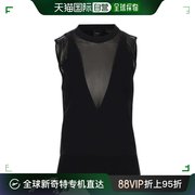 香港直邮潮奢pinko品高女士，小高领无袖，透明上衣102818a1kxfe