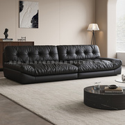 布雷尔意式极简云朵真皮沙发客厅小户型意式轻奢组合现代皮沙发TG