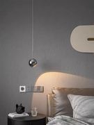 餐厅床头吊灯卧室明眸小吊灯，现代简约长线球形，可旋转升降吧台吊灯