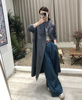 2024春季韩版立领复古工装系带风衣女中长款廓形高级感小个子外套