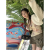 红人馆小罩衫外套女夏季防晒开衫外搭设计感小众杏色短款镂空上衣