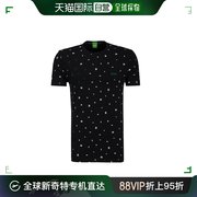 HUGO BOSS 男士黑色印花棉质宽松短袖T恤 TEE7-50329654-