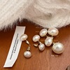 925银针圆形馒头马贝珍珠，耳丁女法式复古气质百搭轻奢耳环ins耳饰