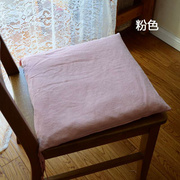 高档简约棉麻苎麻亚麻办公室家用餐椅垫坐垫座垫子透气定制可拆洗