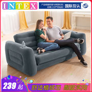 intex懒人沙发床，双人充气沙发单人加大靠背充气床垫二合一气垫床