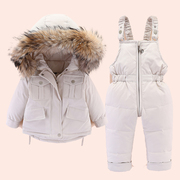 宝宝羽绒服男童女童套装小童婴儿1-5岁儿童洋气冬装加厚反季