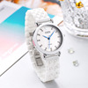 歌迪gedi腕表时装表玫瑰金女表女白色陶瓷表带，学生韩版女士手表