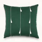 现代美式简约风棉麻音符绣花抱枕方枕腰枕靠包会所靠垫绿黑白含芯