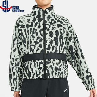 Nike/耐克春季女子针织短款休闲连帽保暖立领夹克外套 CI9433